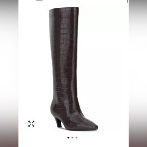 I.N.C. International Concepts Sameya Dark Brown Mid-Heel Knee High Boots Size 7